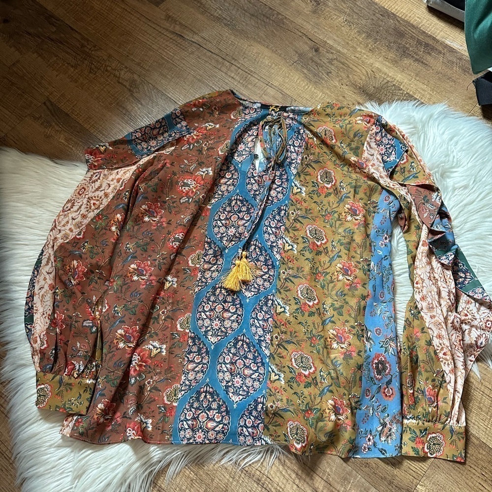 ANTHROPOLOGIE Sachin + Babi IIiana Ruffle Blouse - Picture 5 of 8